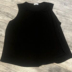 89th & Madison 2XL Women’s Blouse Tank Top Sleeveless Plain Solid Black